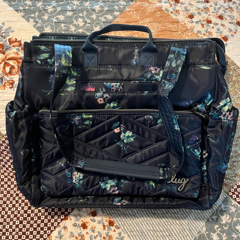 LUG EUC Soprano Floral Navy Tote Bag